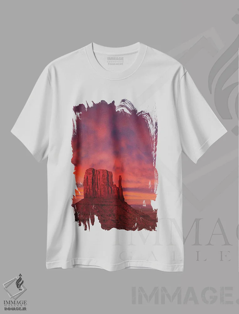 تیشرت سفید طرح دار آخرین نور در دره یادبود، مدیوم اثر دیو بومن | immage.ir