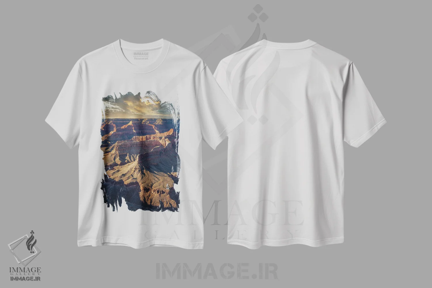 تیشرت سفید طرح دار غروب لبه جنوبی، مدیوم اثر دیو بومن | immage.ir