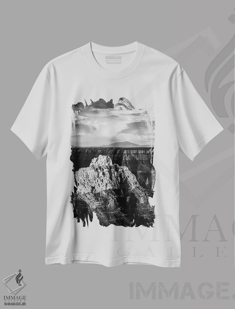 تیشرت سفید طرح دار لبه شمالی، مدیوم اثر دیو بومن | immage.ir