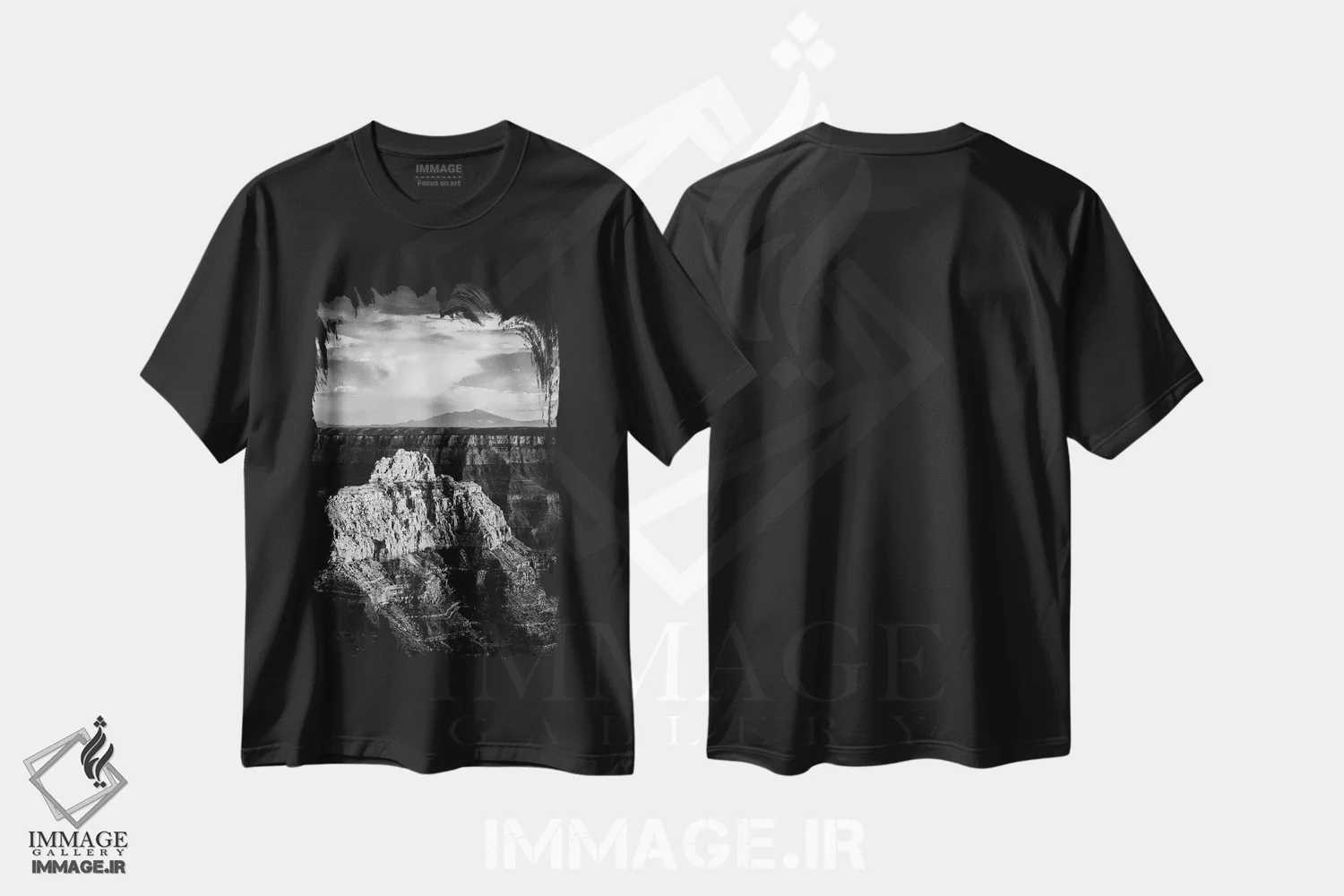 تیشرت مشکی طرح دار لبه شمالی، مدیوم اثر دیو بومن | فروشگاه ایماژ