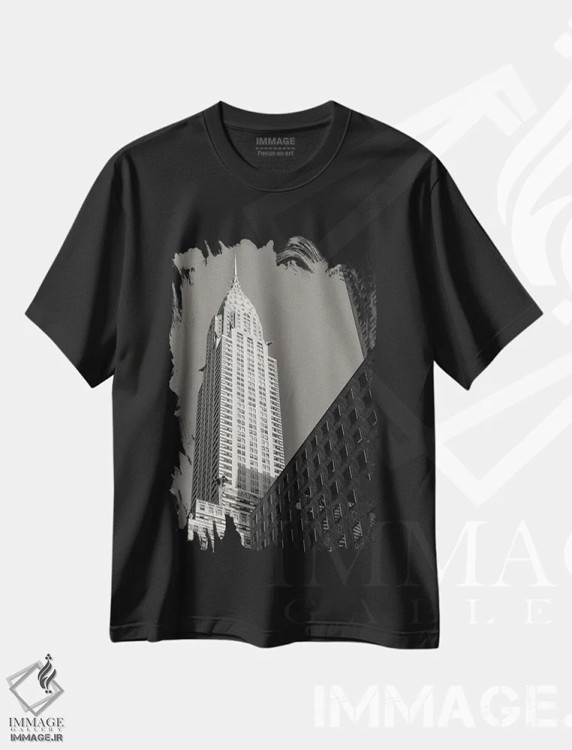 تیشرت مشکی طرح دار کریسلر در نور صبحگاهی، عکاسی سیاه و سفید اثر دیو بومن | immage.ir