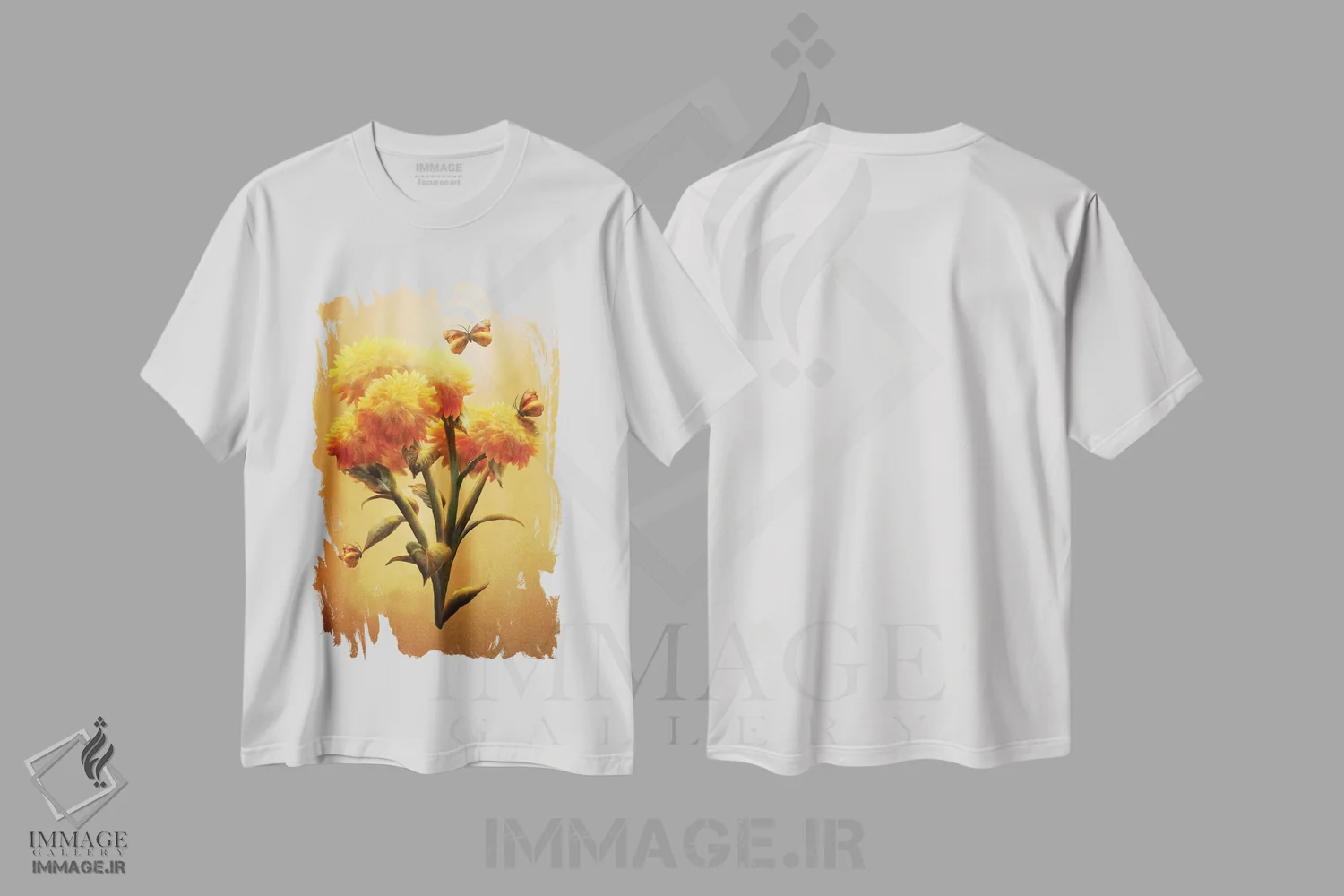 تیشرت سفید طرح دار شکوفه در غروب، هنر دیجیتال اثر دیوگو وریسی مو | immage.ir