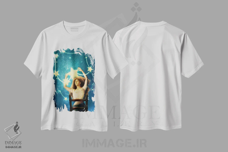 تیشرت سفید طرح دار یک صورت فلکی جدید، مدیوم اثر دیوگو وریسی مو | immage.ir