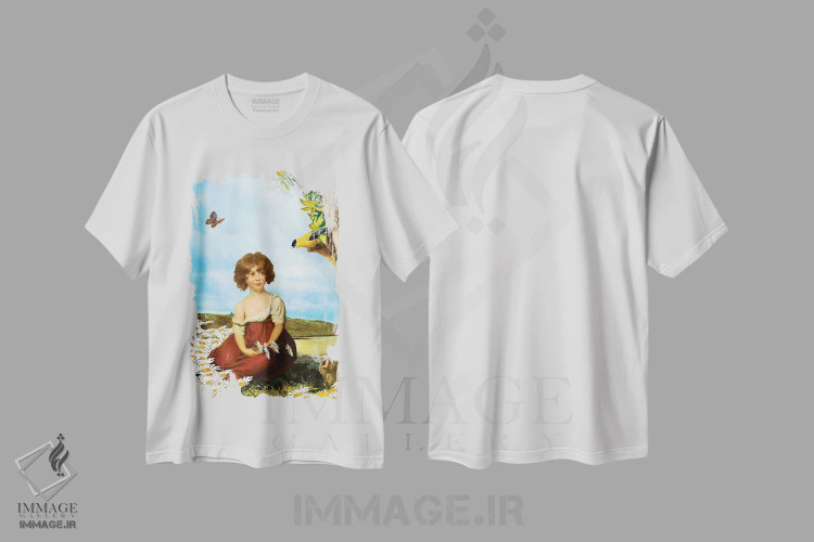 تیشرت سفید طرح دار بابونه اثر دیوگو وریسی مو | فروشگاه ایماژ