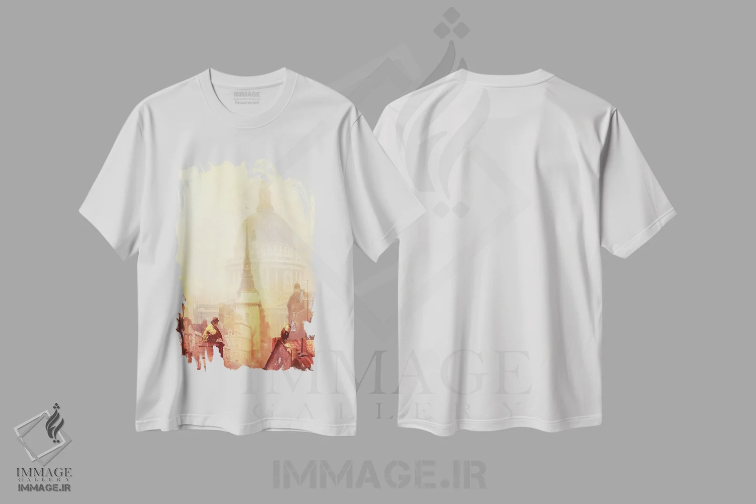 تیشرت سفید طرح دار برخورد اتفاقی، مدیوم اثر دیوگو وریسی مو | فروشگاه ایماژ