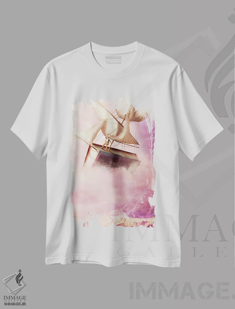 تیشرت سفید طرح دار مسافران داستان ۲، مدیوم اثر دیوگو وریسی مو | immage.ir