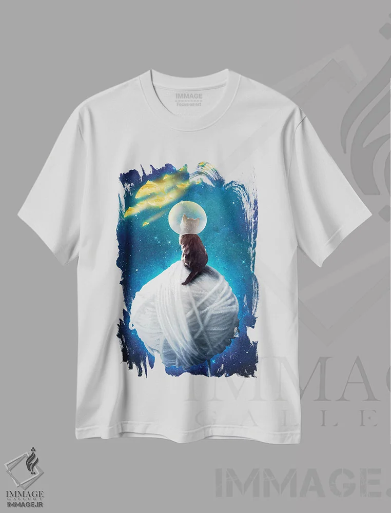 تیشرت سفید طرح دار ماهی های درخشان، مدیوم اثر دیوگو وریسی مو | immage.ir