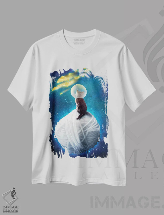 تیشرت سفید طرح دار ماهی های درخشان، مدیوم اثر دیوگو وریسی مو | immage.ir