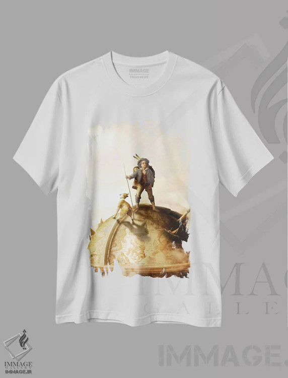 تیشرت سفید طرح دار کاوشگر کوچک، مدیوم اثر دیوگو وریسی مو | immage.ir