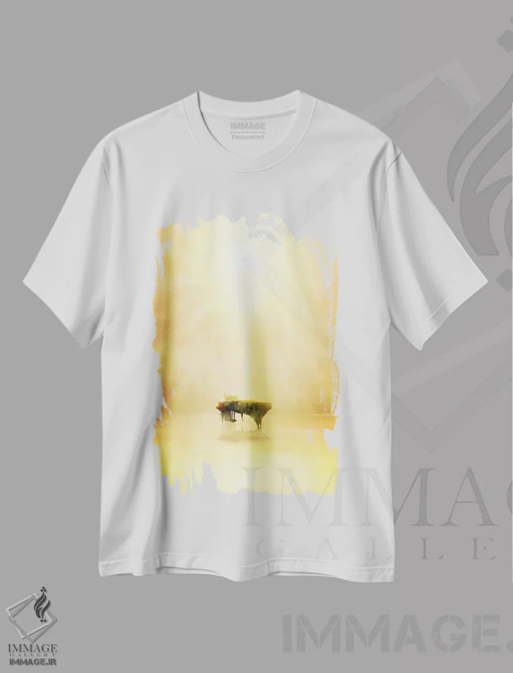 تیشرت سفید طرح دار کنسرت درخشان، مدیوم اثر دیوگو وریسی مو | immage.ir