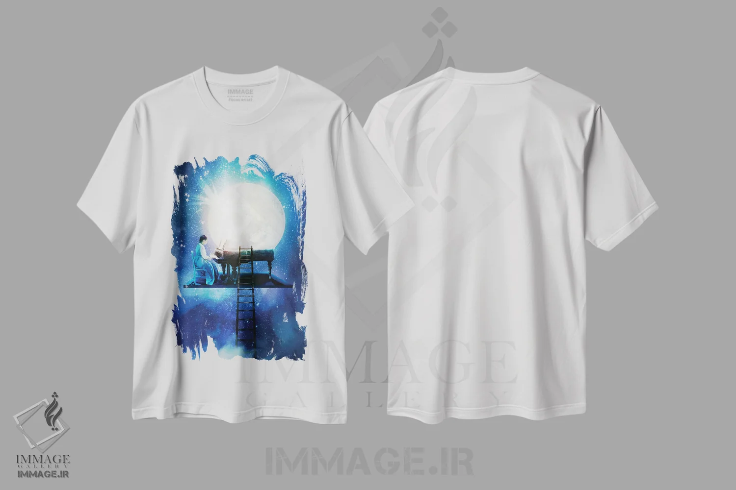تیشرت سفید طرح دار سونات ماه، مدیوم اثر دیوگو وریسی مو | فروشگاه ایماژ