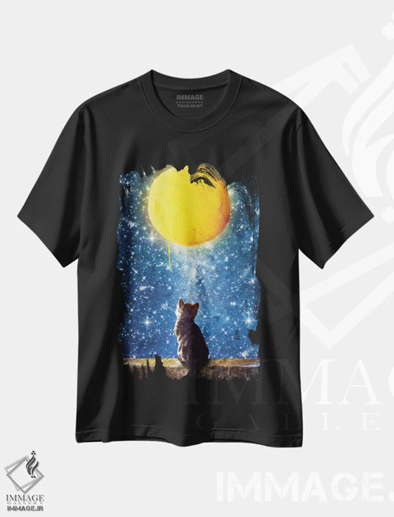 تیشرت مشکی طرح دار یک افسانه از ماه اثر دیوگو وریسی مو | فروشگاه ایماژ