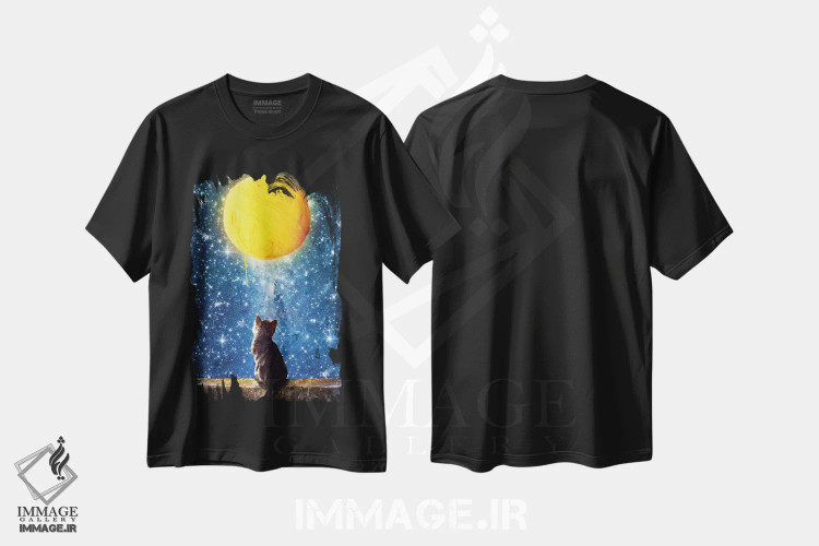 تیشرت مشکی طرح دار یک افسانه از ماه اثر دیوگو وریسی مو | فروشگاه ایماژ