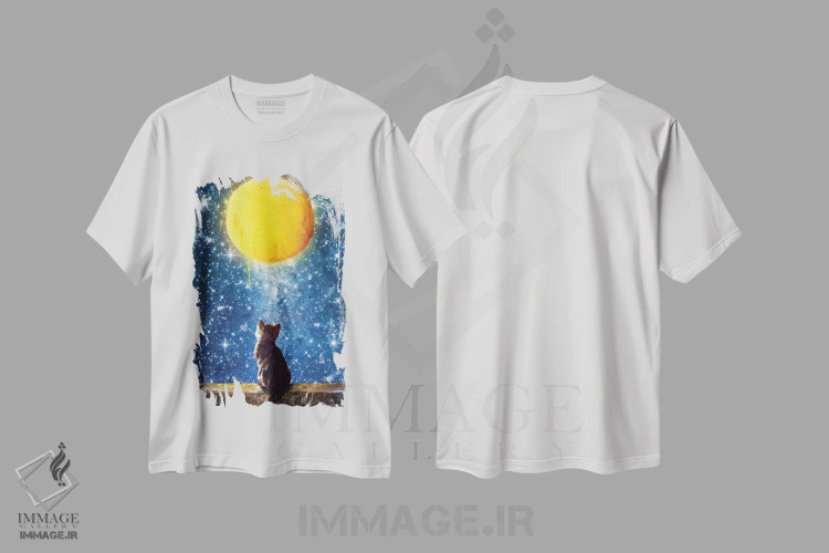 تیشرت سفید طرح دار یک افسانه از ماه اثر دیوگو وریسی مو | immage.ir