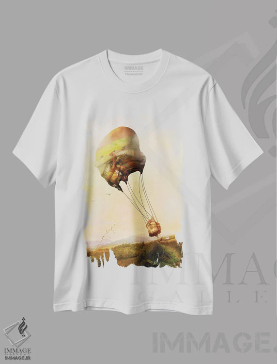 تیشرت سفید طرح دار شسته شده/برده شده با جریان، وینتیج و رترو اثر دیوگو وریسی مو | immage.ir