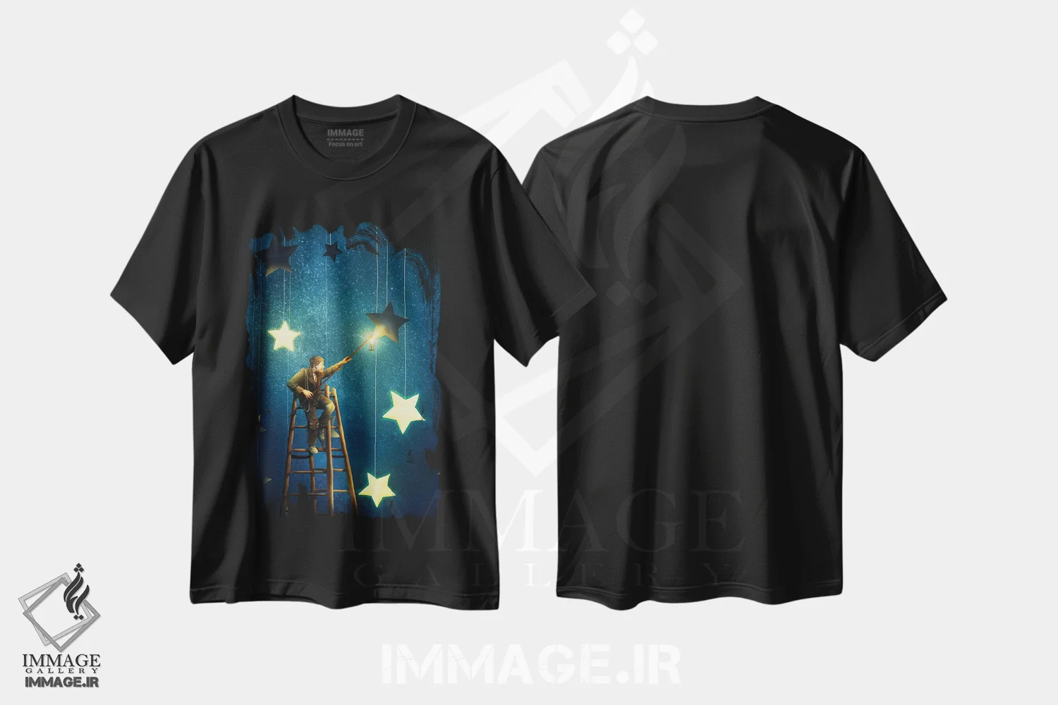 تیشرت مشکی طرح دار روشن کننده ستاره، مدیوم اثر دیوگو وریسی مو | فروشگاه ایماژ