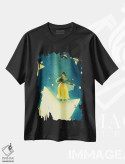 تیشرت مشکی طرح دار رقاص ستاره، وینتیج و رترو اثر دیوگو وریسی مو | فروشگاه ایماژ