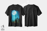 تیشرت مشکی طرح دار ماه آبی، وینتیج و رترو اثر دیوگو وریسی مو | immage.ir