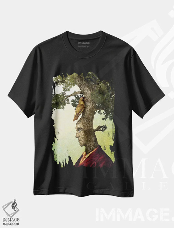 تیشرت مشکی طرح دار سرسخت، هنر فاخر معاصر اثر دیوگو وریسی مو | فروشگاه ایماژ