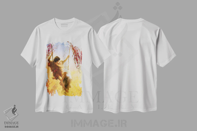 تیشرت سفید طرح دار بهار عشق ما، هنر فاخر معاصر اثر دیوگو وریسی مو | فروشگاه ایماژ