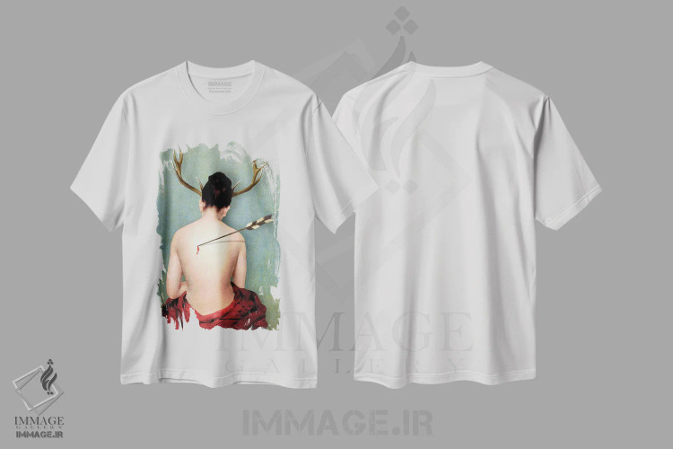 تیشرت سفید طرح دار درد عشق، هنر فاخر معاصر اثر دیوگو وریسی مو | immage.ir