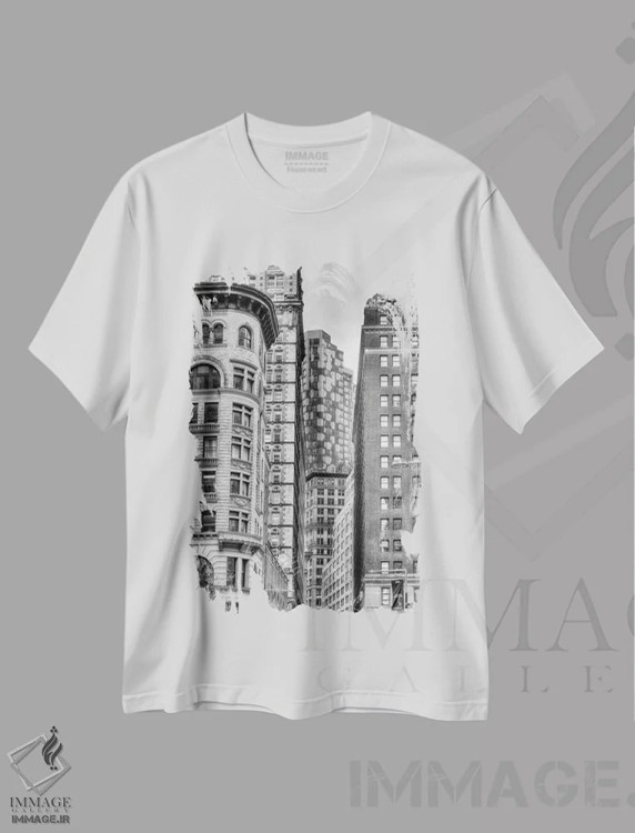 تیشرت سفید طرح دار فشرده/شلوغ، عکاسی سیاه و سفید اثر دیوید گاردینر | immage.ir