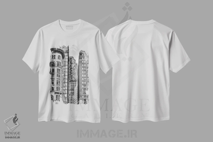 تیشرت سفید طرح دار فشرده/شلوغ، عکاسی سیاه و سفید اثر دیوید گاردینر | immage.ir