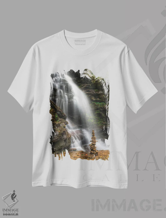 تیشرت سفید طرح دار نگهبان پاییز، تزئینی اثر دیوید گاردینر | فروشگاه ایماژ