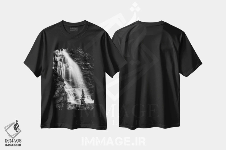 تیشرت مشکی طرح دار نگهبان پاییز ۲، عکاسی سیاه و سفید اثر دیوید گاردینر | فروشگاه ایماژ