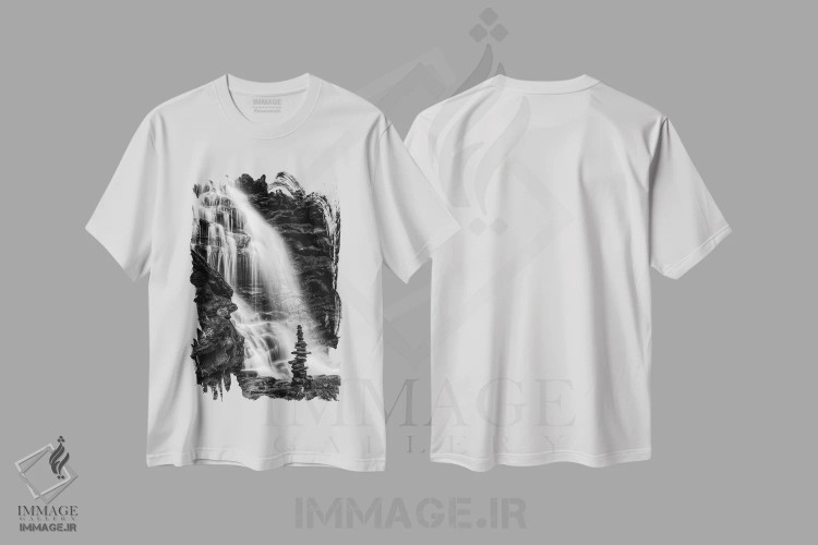 تیشرت سفید طرح دار نگهبان پاییز ۲، عکاسی سیاه و سفید اثر دیوید گاردینر | immage.ir
