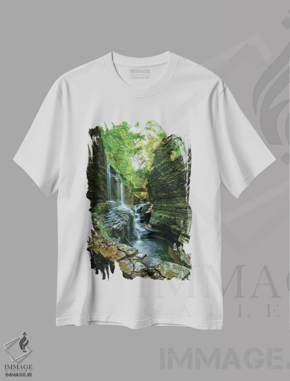 تیشرت سفید طرح دار رکتس گلن، مدیوم اثر دیوید گاردینر | immage.ir