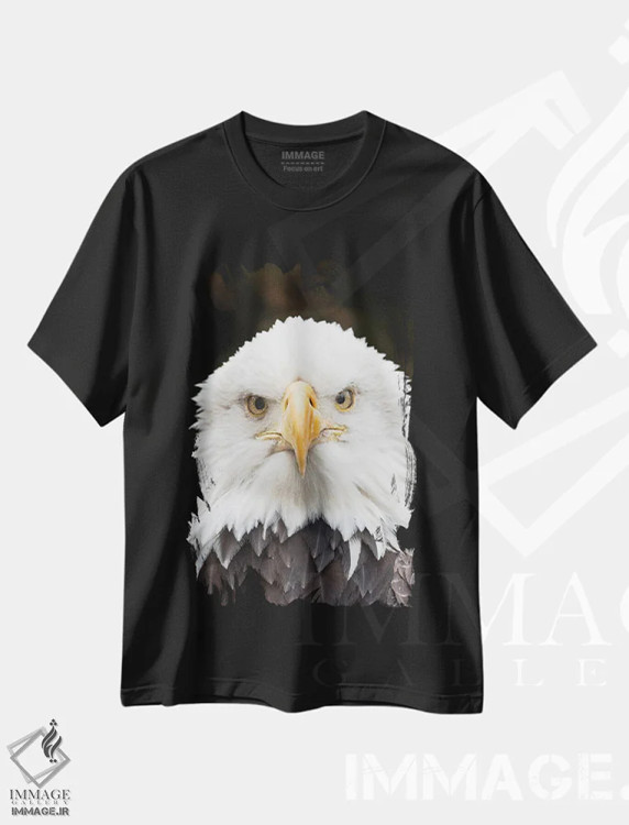 تیشرت مشکی طرح دار عقاب باشکوه، تزئینی اثر دیوید گاردینر | immage.ir