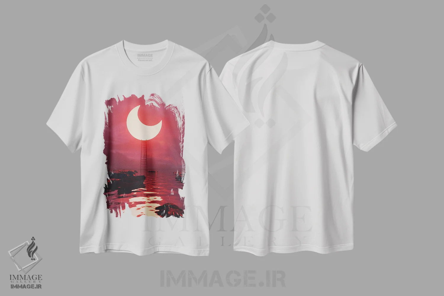 تیشرت سفید طرح دار نوری نو، دکوراسیون جایگزین اثر داوانش آتری | فروشگاه ایماژ