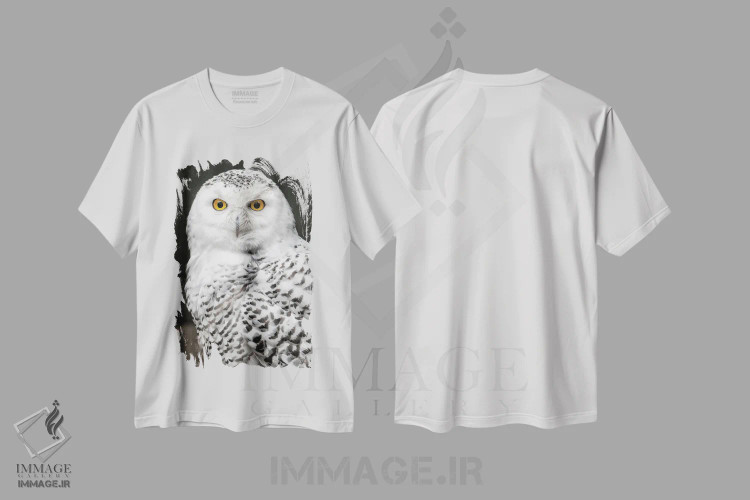 تیشرت سفید طرح دار پوشیده از برف، تزئینی اثر دیوید گاردینر | immage.ir