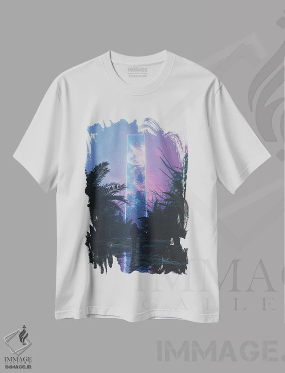 تیشرت سفید طرح دار آن سوی جنگل، دکوراسیون جایگزین اثر داوانش آتری | immage.ir