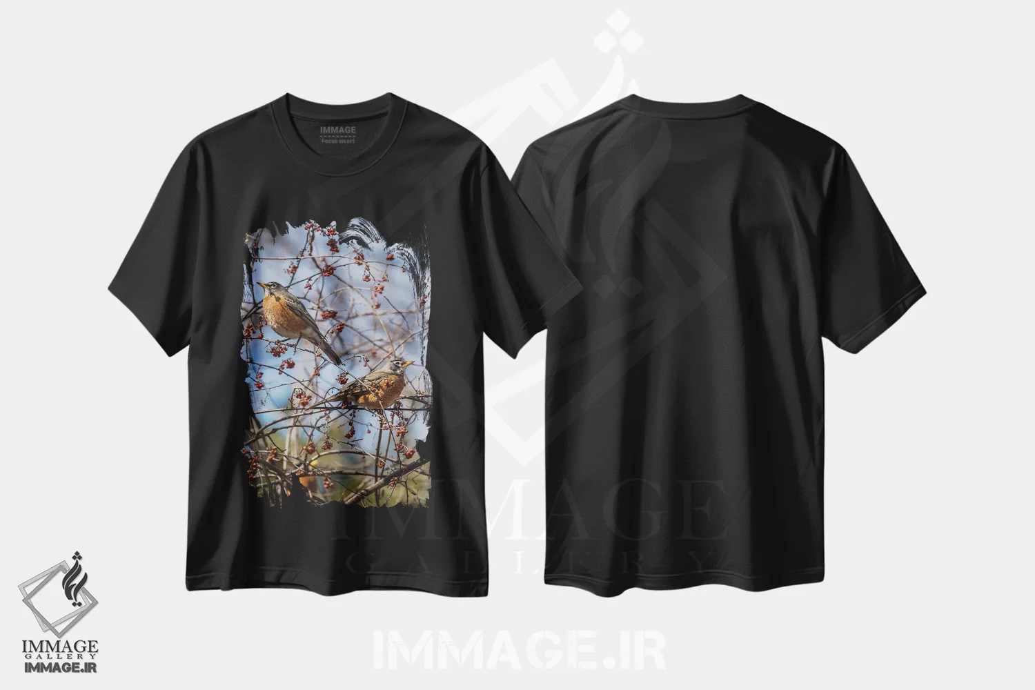 تیشرت مشکی طرح دار روبین های بهاری، مدیوم اثر دیوید گاردینر | immage.ir