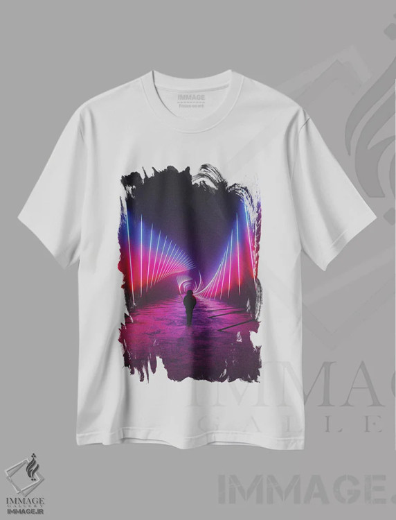 تیشرت سفید طرح دار طرفداری بنیادین، دکوراسیون جایگزین اثر داوانش آتری | فروشگاه ایماژ