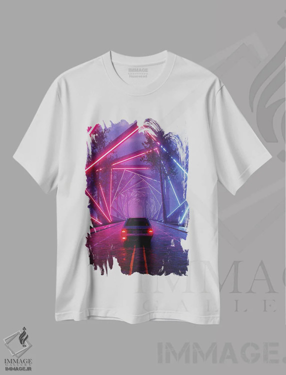 تیشرت سفید طرح دار رانندگی، دکوراسیون جایگزین اثر داوانش آتری | فروشگاه ایماژ