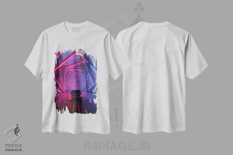 تیشرت سفید طرح دار رانندگی، دکوراسیون جایگزین اثر داوانش آتری | فروشگاه ایماژ