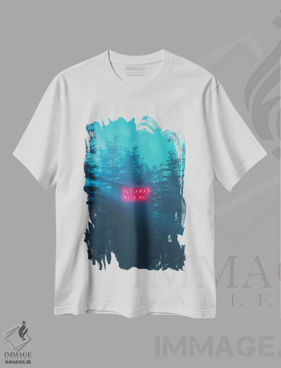 تیشرت سفید طرح دار پرواز کن، دکوراسیون جایگزین اثر داوانش آتری | immage.ir