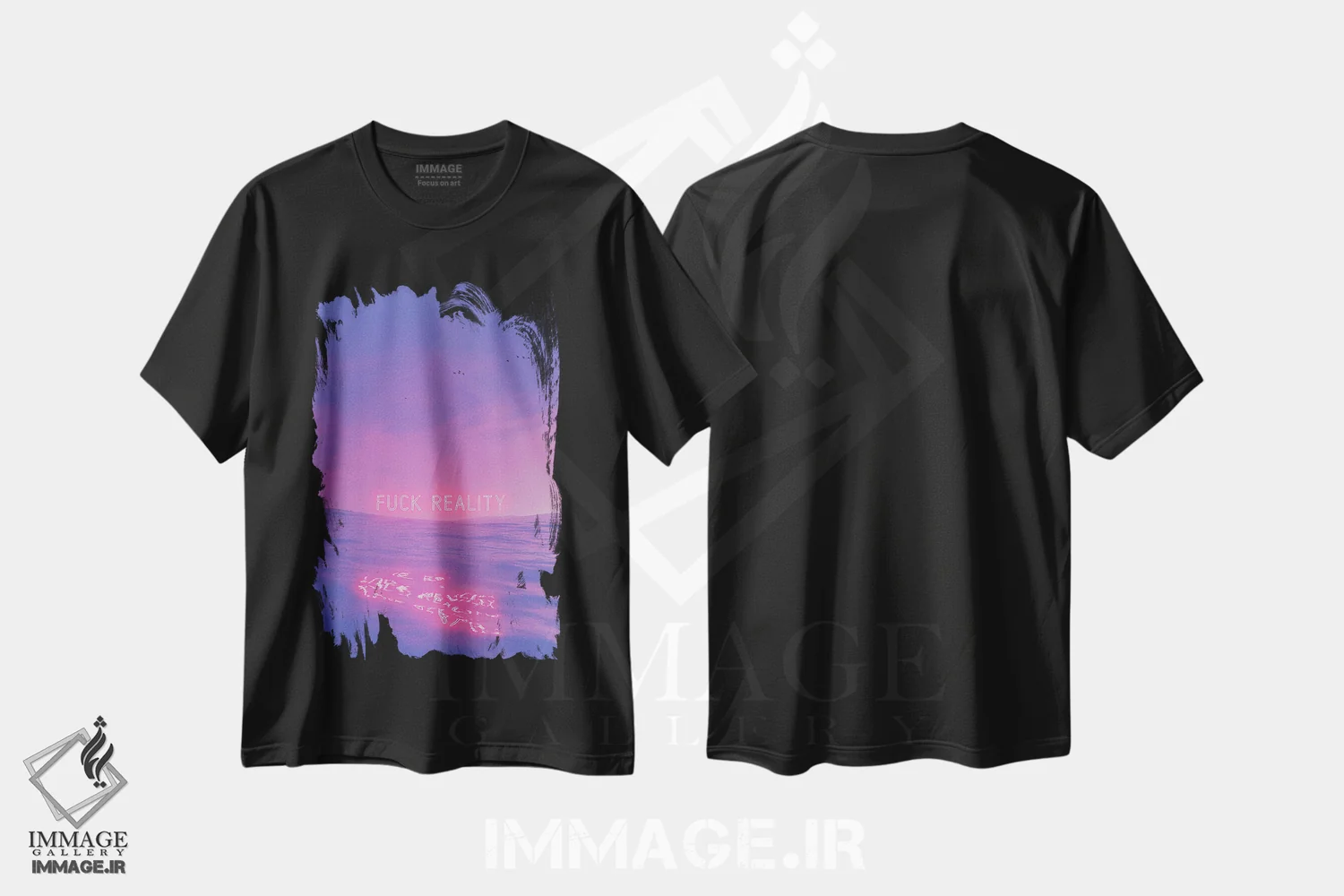 تیشرت مشکی طرح دار به واقعیت لعنت، دکوراسیون جایگزین اثر داوانش آتری | فروشگاه ایماژ