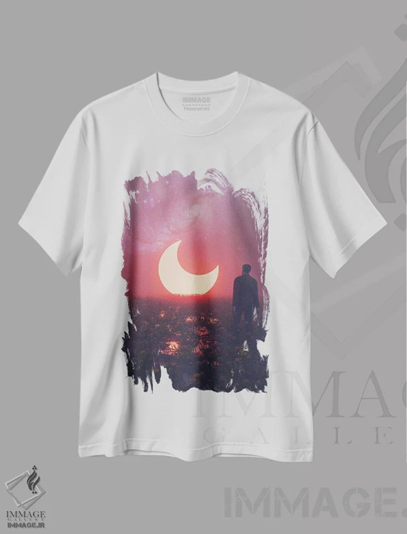 تیشرت سفید طرح دار مهتابی، دکوراسیون جایگزین اثر داوانش آتری | فروشگاه ایماژ