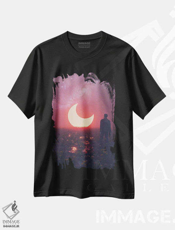 تیشرت مشکی طرح دار مهتابی، دکوراسیون جایگزین اثر داوانش آتری | immage.ir