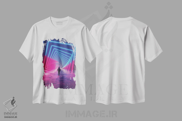 تیشرت سفید طرح دار بیایید مواد مصرف کنیم، دکوراسیون جایگزین اثر داوانش آتری | immage.ir