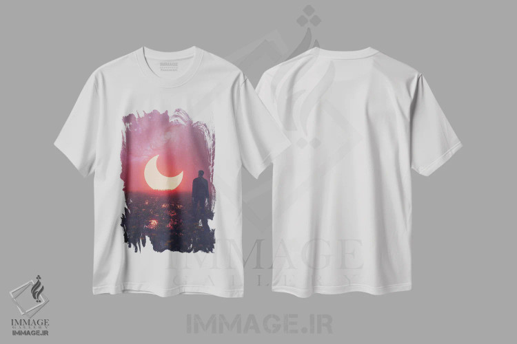 تیشرت سفید طرح دار مهتابی، دکوراسیون جایگزین اثر داوانش آتری | فروشگاه ایماژ