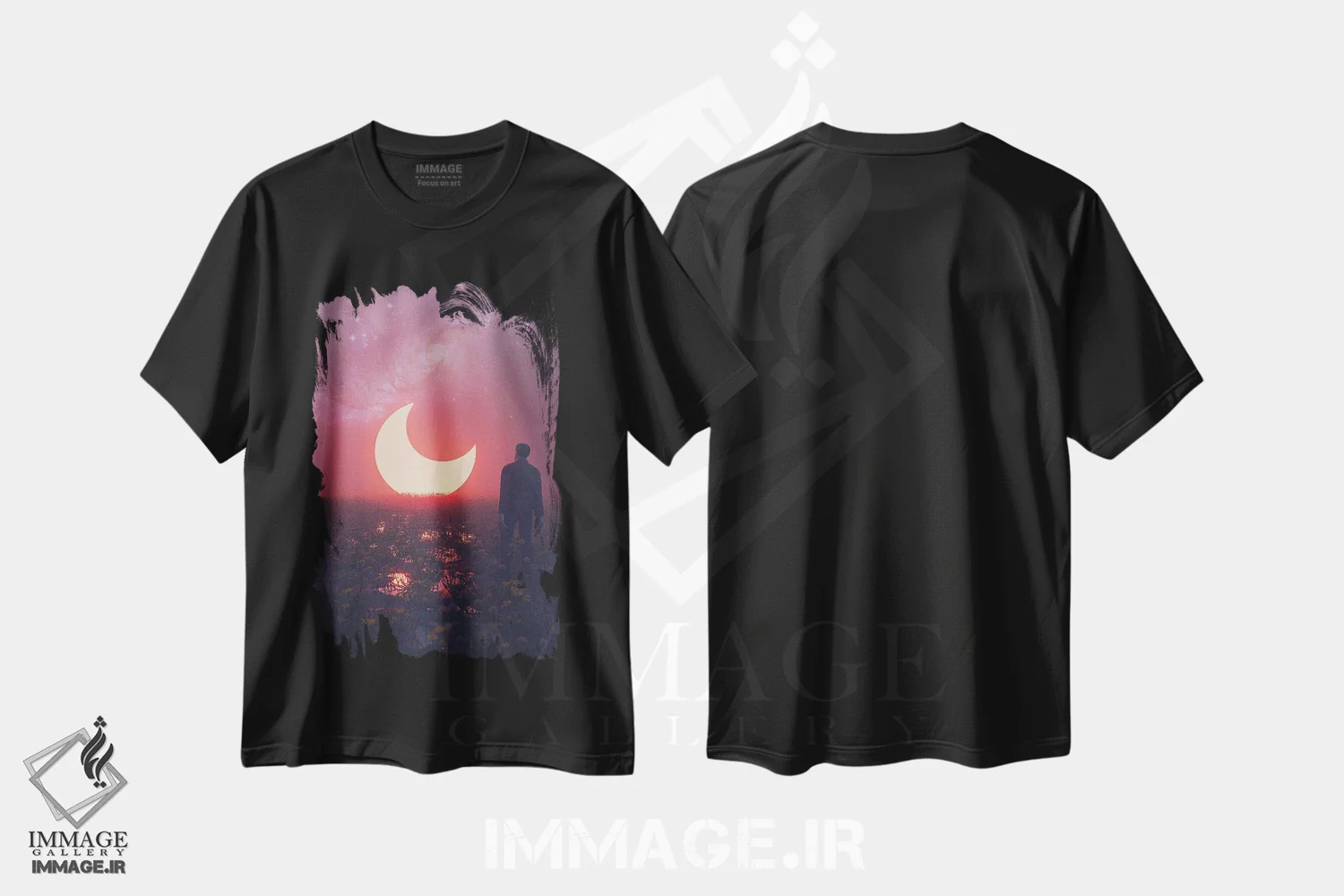 تیشرت مشکی طرح دار مهتابی، دکوراسیون جایگزین اثر داوانش آتری | immage.ir