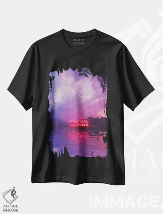 تیشرت مشکی طرح دار عینیت، دکوراسیون جایگزین اثر داوانش آتری | فروشگاه ایماژ