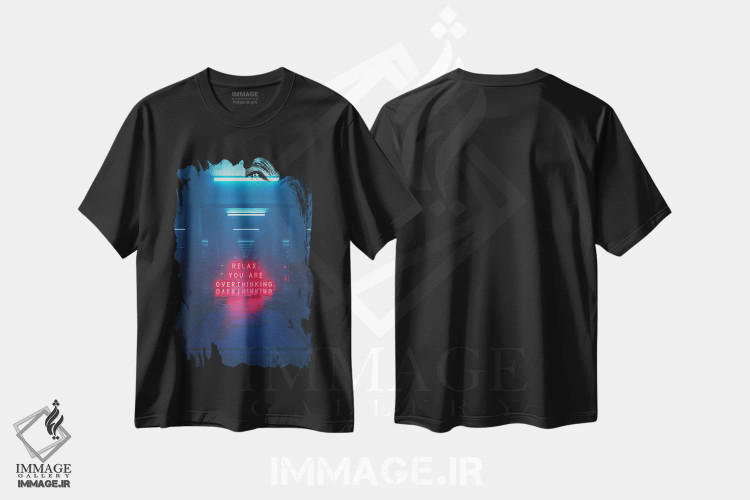 تیشرت مشکی طرح دار ذهن بی قرار، دکوراسیون جایگزین اثر داوانش آتری | immage.ir