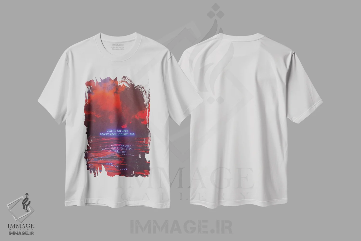 تیشرت سفید طرح دار امروز را دریاب، دکوراسیون جایگزین اثر داوانش آتری | فروشگاه ایماژ