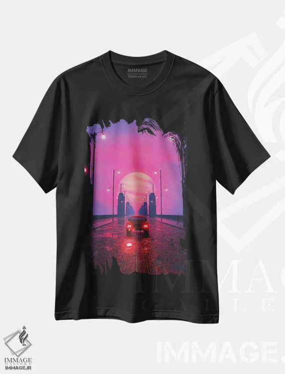 تیشرت مشکی طرح دار بلوار غروب، دکوراسیون جایگزین اثر داوانش آتری | immage.ir